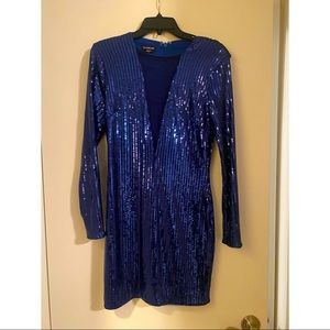 Bebe Blue Sequin Dress